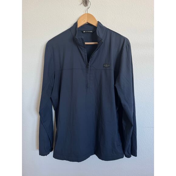 Travis Mathew Mens Pull Over Winderbreaker Jacket Light Weight Size Medium grey - Picture 1 of 8